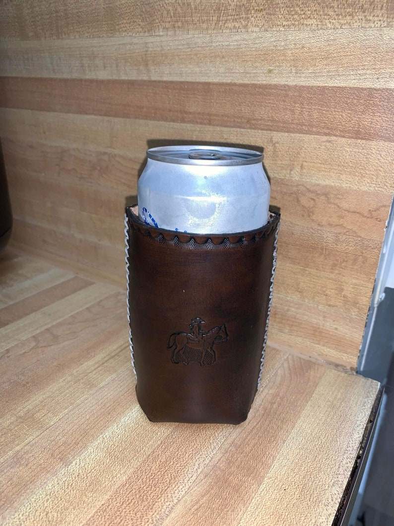 Custom Leather Koozies Etsy
