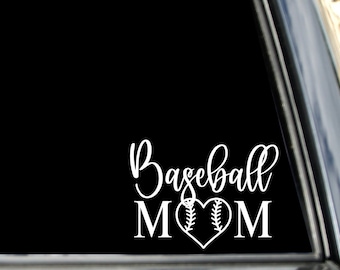 Baseball Mom Car Decal: Sports Parent Vinyl Sticker