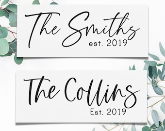 Last Name Vinyl Decal Sticker, Family Name, Home Decor, Farmhouse Style, Wedding Gift, New Home, Housewarming Gift, Mailbox, Monogram