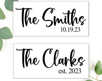 Last Name Vinyl Decal Sticker, Family Name, Home Decor, Farmhouse Style, Wedding Gift, DIY Sign, New Home Decal, Housewarming Gift