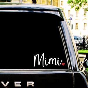 Mimi Heart Decal: Personalized Vinyl Sticker for Tumbler, Laptop, Car