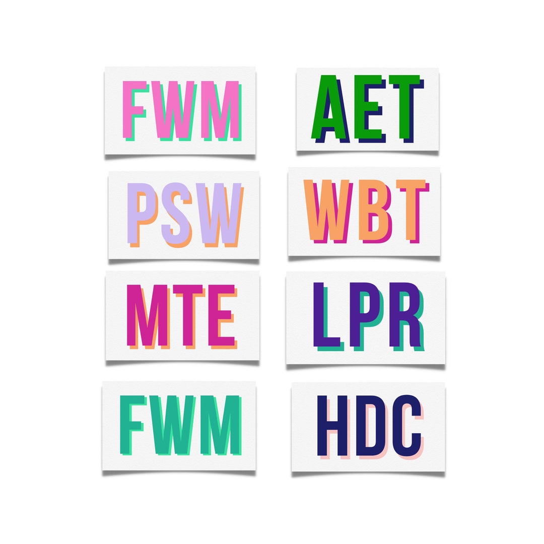 Two Color Decals Two-color Shadow Vinyl Decal: 3-letter Monogram, Laptop, Water Bottle ...
