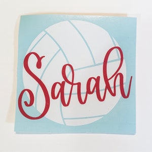 Personalized Volleyball Decal Sticker: Custom Name, Sports Car Decal
