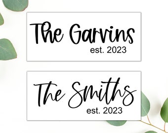 Last Name Vinyl Decal Sticker, Family Name, Home Decor, Farmhouse Style, Wedding Gift, Monogram Sticker, New Home Decal, Housewarming Gift