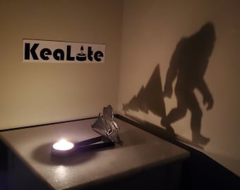 Cryptid Christmas: Hairy Christmas! Bigfoot Shadow Caster (Tealight Candle Sold Separately) *Buy Any 2 KeaLites & Get Free Shipping!*