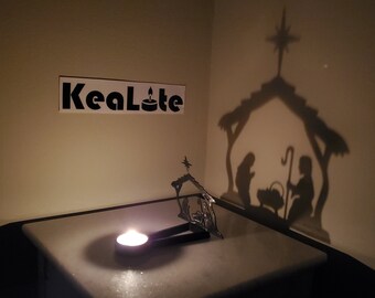 KeaLite Nativity Scene Shadow Caster (Tealight Candle Sold Separately) *Buy Any 2 KeaLites & Get Free Shipping!* -Unique Stocking Stuffer!-
