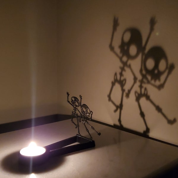 KeaLite Spooky Dancing Skeletons Caster (Tealight candles sold separately) *Buy Any 2 KeaLites & Get Free Shipping!*