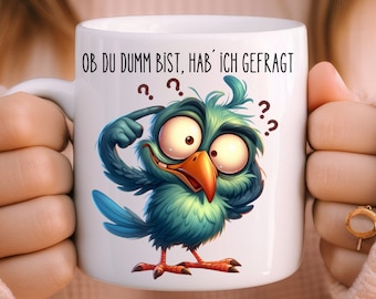 Rüdiger der Vogel Spruch lustig | Lustige Tasse fürs Büro | Bürotasse | Kaffeetasse mit Spruch | lustiger Becher Geschenk zum lachen