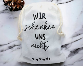 Geschenke Säckchen | Geschenk Verpackung | Baumwolle | Spruch | Sarkasmus | Humor Geschenk | 3 Plott Farben Geburtstag Weihnachten