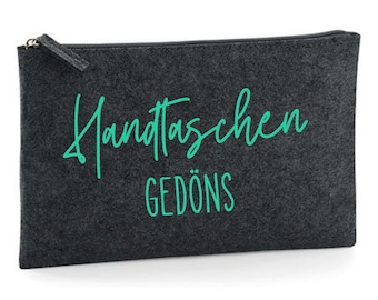 Handtaschen Gedöns Täschchen Filz | Personalisiertes Geschenk | Geschenk Frau | Filz Täschchen | Filz Tasche | Aufbewahrung