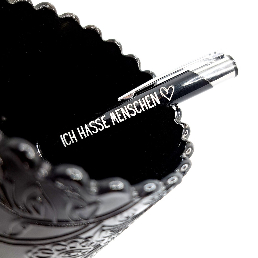 I Hate People Ballpoint Pen Black Bro I Hate People Office Pen Etsy