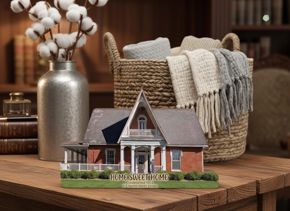 Personalized Custom Home Replica, Wood House Portrait, Unique New Home ...