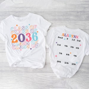 Class of 2036 Shirt Handprint Shirt Back To School Handprint Shirt For PreK-12, Grow With Me Shirt Class of 2036 Memory, Class of 2036 Shirt