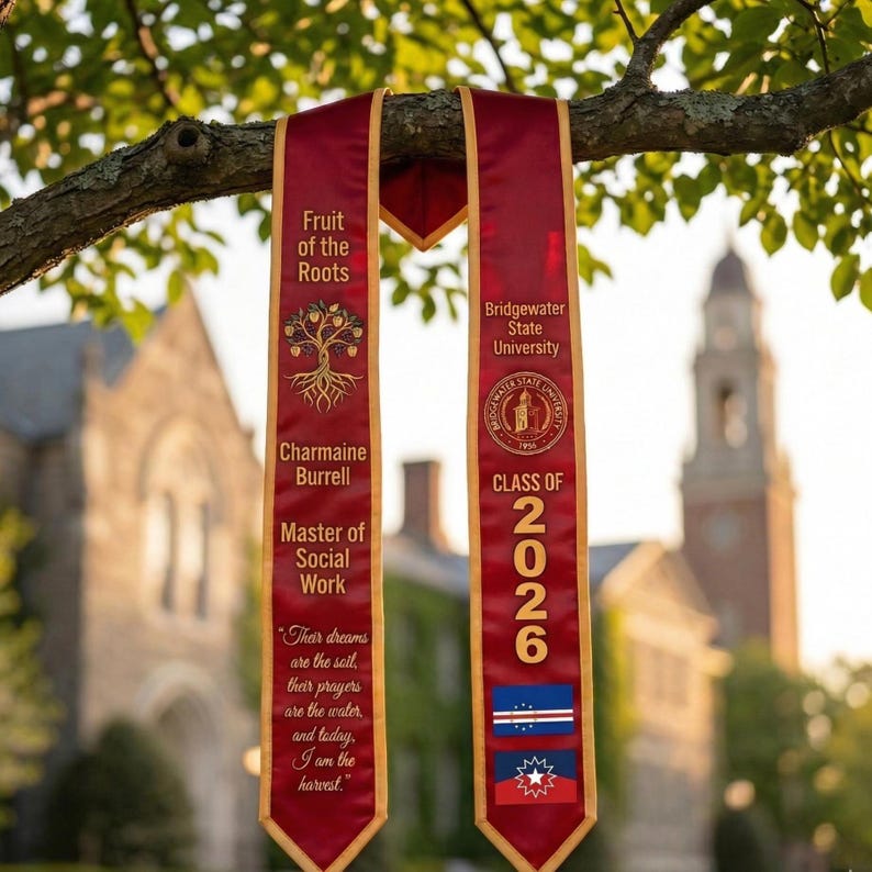 Custom Graduation Stole Class of 2026, Personalized Master Degree Sash ...