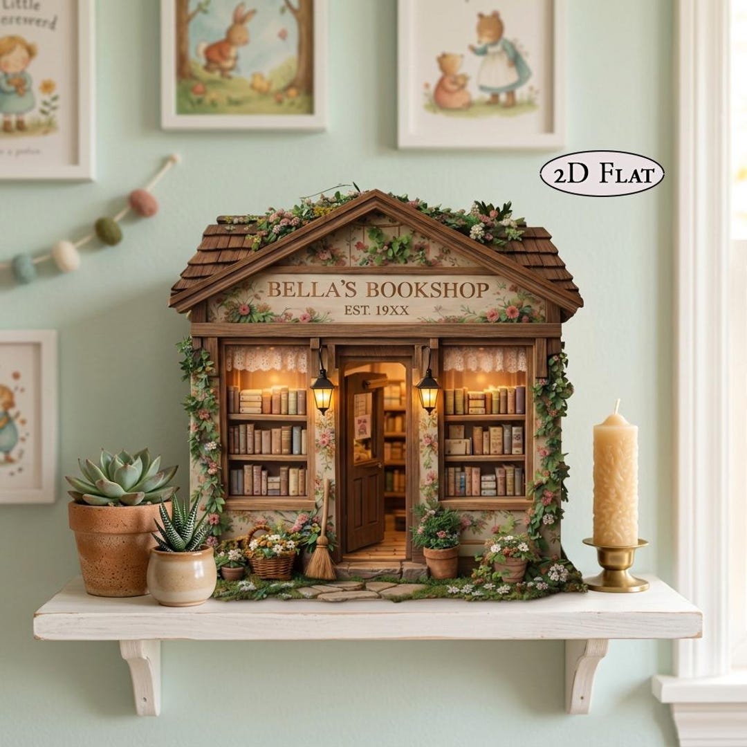 Custom Miniature Bookshop Diorama, Personalized Book Lover Gifts, Cozy ...