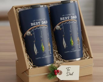 Personalized Fishing Dad Tumbler | Custom 'We Caught The Best Dad' Mug | Unique Father's Day Gift for Fisherman