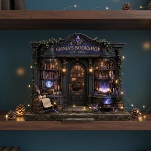 Custom Magical Book Nook Flat Bookshop Sign, Fantasy Bookstore ...
