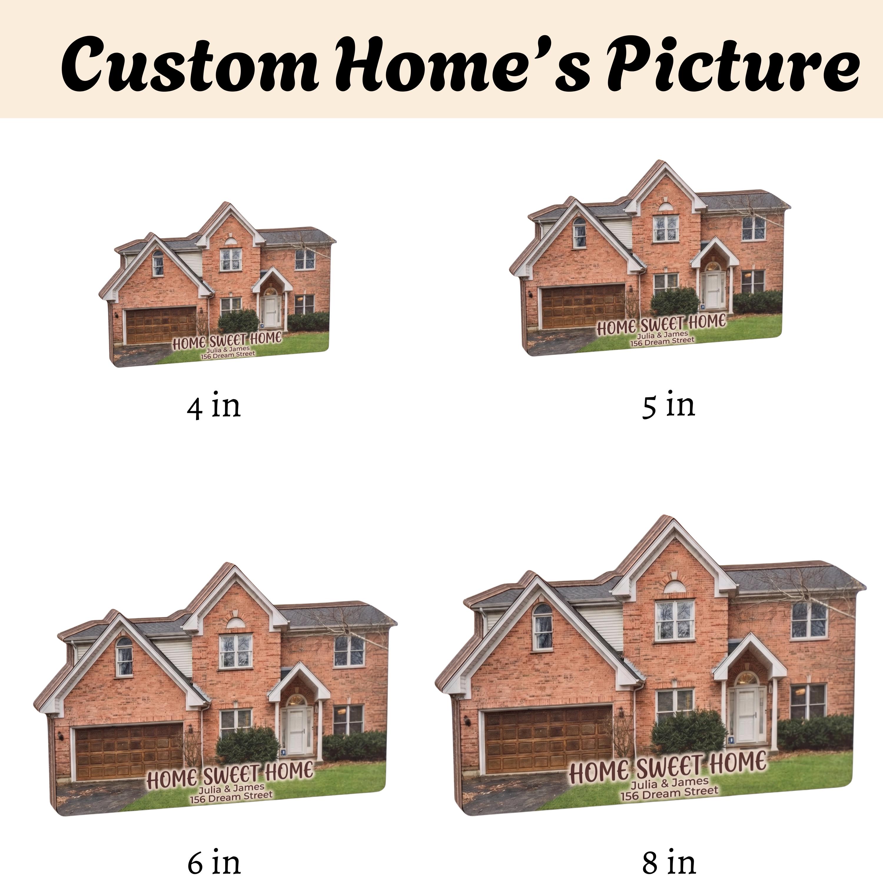 Personalized Custom Home Replica, Wood House Portrait, Unique New Home ...
