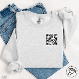 F*ck Trump QR Code Sweatshirt, Subtle Anti Trump Shirt, FDT Crewneck, Trump Sucks Tee, Anti Fascist Shirt, Anti Maga Shirt, Anti Trump Gift