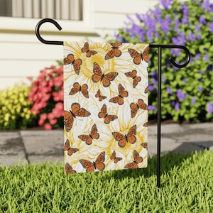 F*ck Trump No Monarchs Butterfly Garden Flag, Funny Political Yard Flag, Anti Trump Outdoor Decor, Butterfly Garden Decor, Liberal Lawn Flag