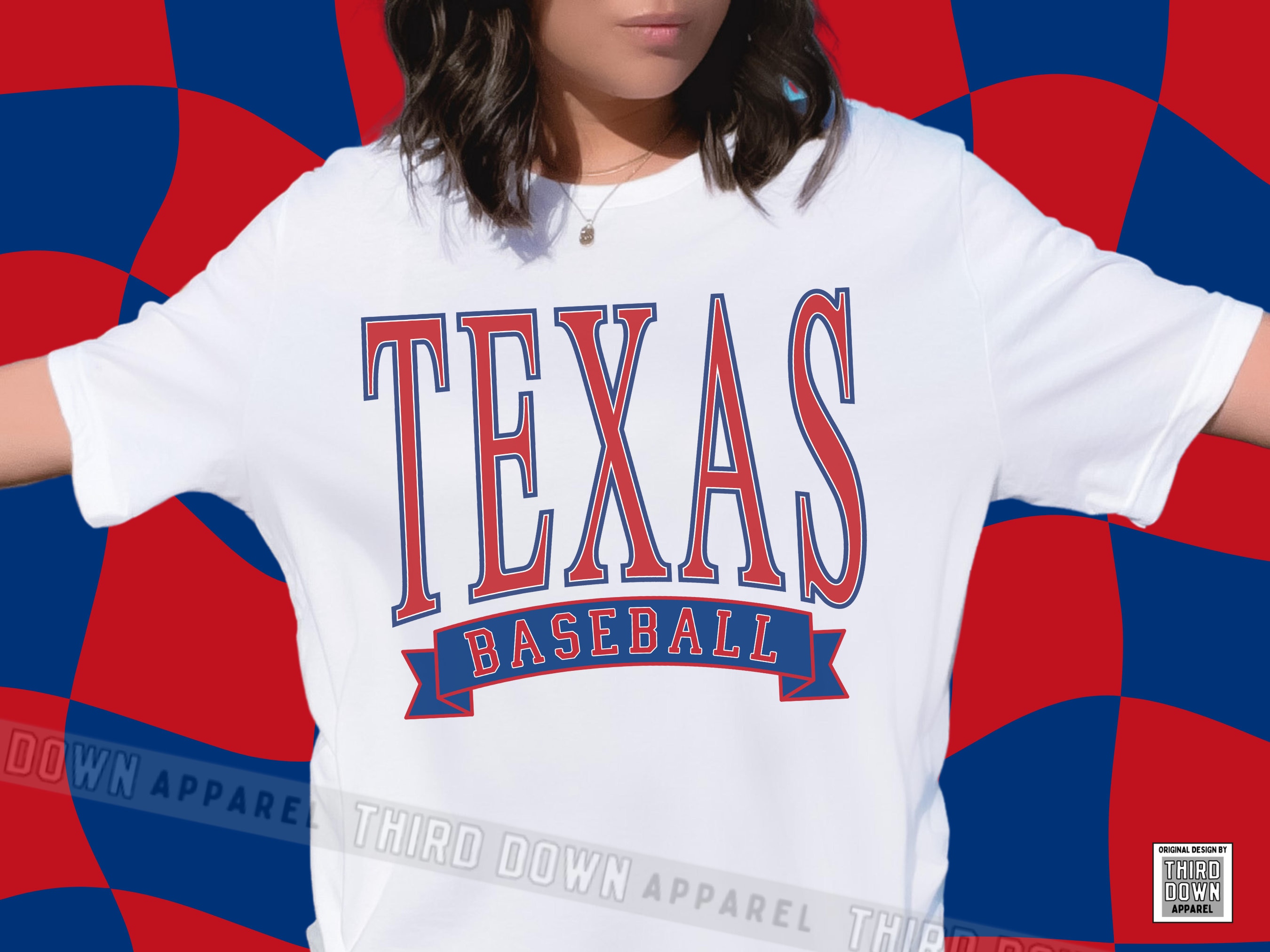 ThirdDownApparel Classic Texas Baseball T-Shirt, Vintage-Style Rangers Baseball Shirt, Unisex Game Day Tee, Gift for Rangers Fans, Baseball Crewneck
