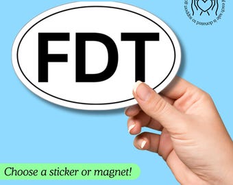 Subtle Anti Trump Magnet or Sticker, FDT Sticker Decal, Anti Trump Merch, Anti Trump Bumper Magnet, Liberal Gift, Funny Anti Trump Sticker
