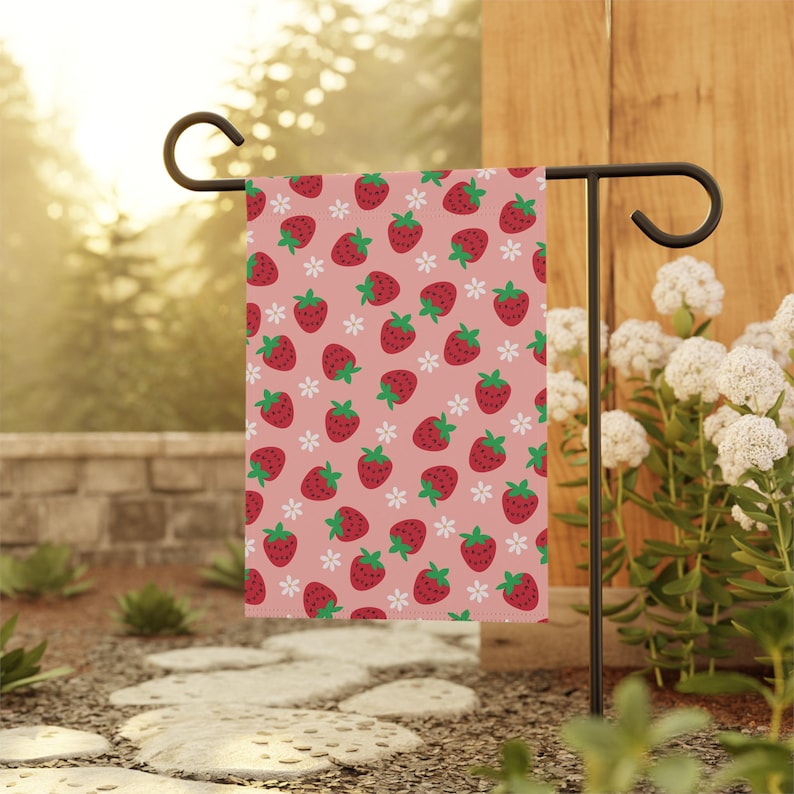 Trump Sucks Strawberry Seeds Flag, Subtle Anti Trump Garden Flag, FDT Garden Flag, Trump Sucks Decor, Hidden Message Yard Sign, Funny Flag image 3