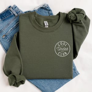 CUSTOM Cool Uncles Club Sweatshirt, Pregnancy Announcement Sweater for Uncle, Cool Uncle Crewneck, New Uncle Sweatshirt, Uncle to Be Gift