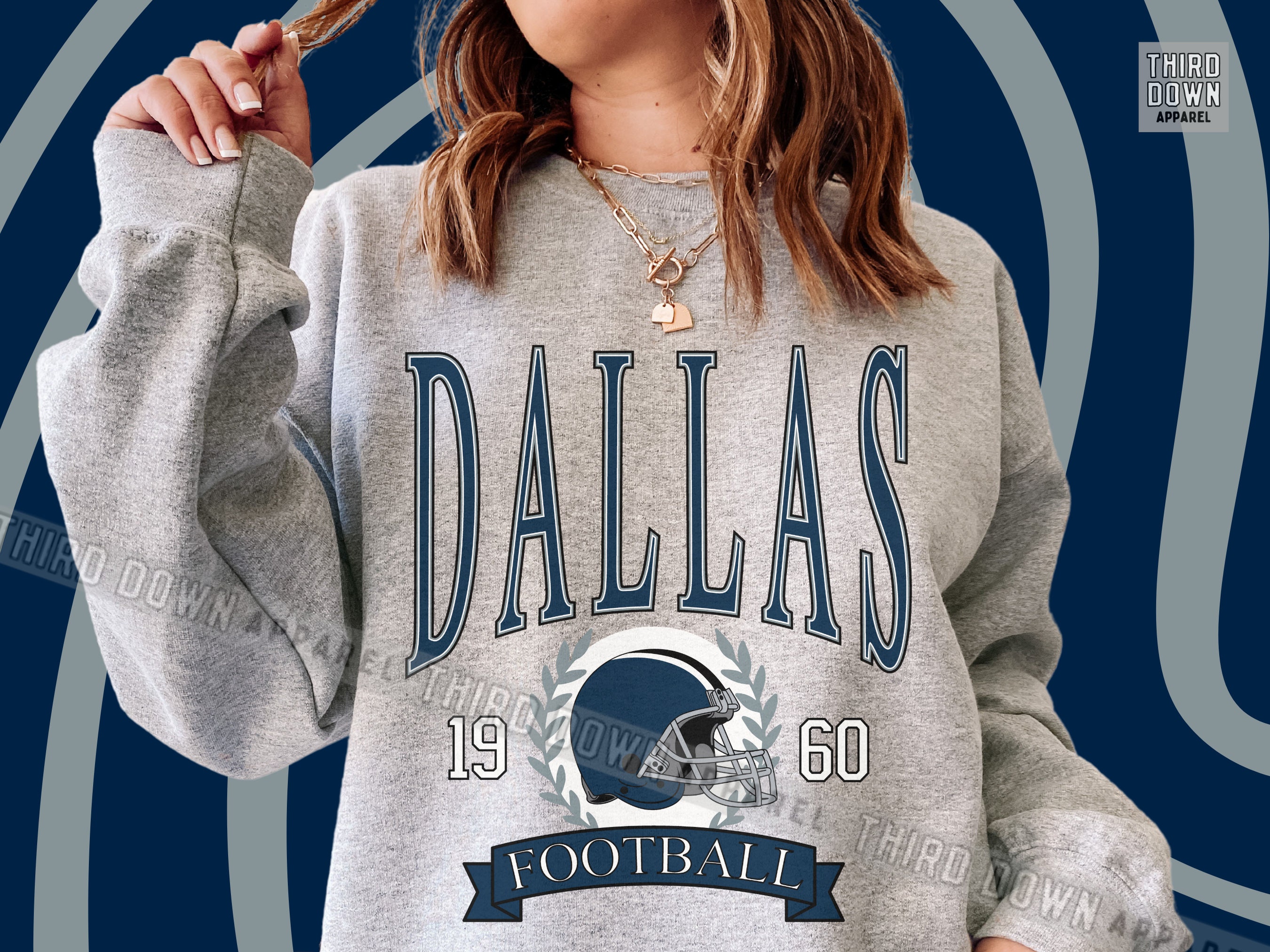 Throwback Dallas Football Sweatshirt Vintage Cowboys Football - Etsy