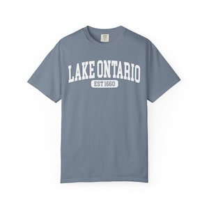 Lake Ontario Est. 1660 T-Shirt, Funny Canada Trump Tariff Shirt, Great Lakes Political Satire Tee, Canadian Lake Lover Gift, Lake of America image 8