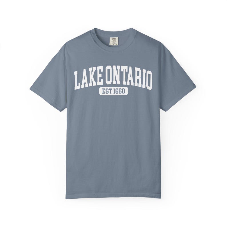 Lake Ontario Est. 1660 T-Shirt, Funny Canada Trump Tariff Shirt, Great Lakes Political Satire Tee, Canadian Lake Lover Gift, Lake of America image 8