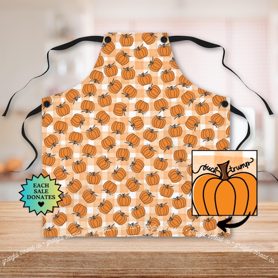 Subtle F*ck Trump Autumn Pumpkin Pattern Apron, Fall Cooking