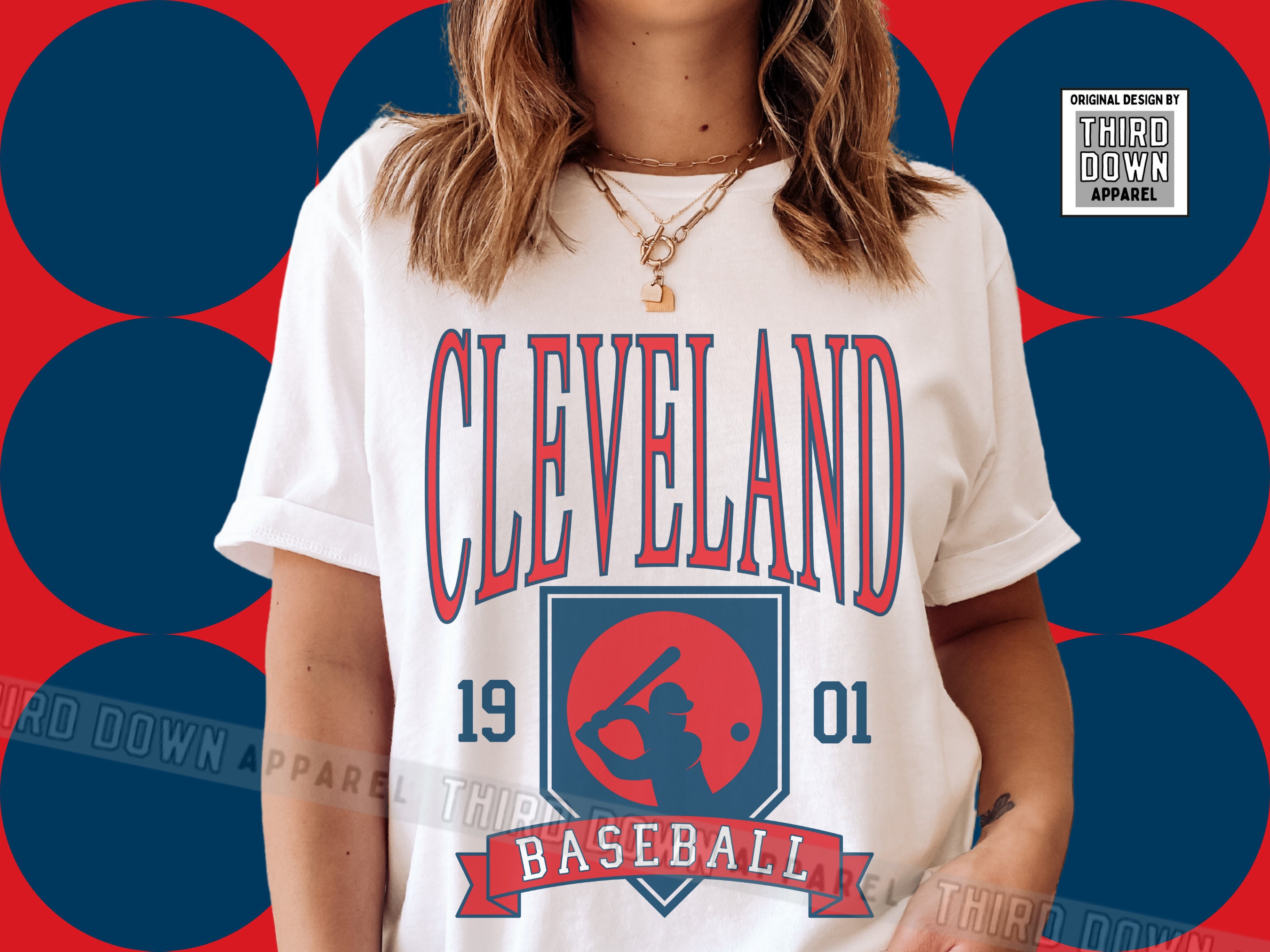 ThirdDownApparel Throwback Cleveland Baseball T-Shirt, Vintage Guardians Crewneck Shirt, Game Day Apparel, Gift for Guardians Fans, Cleveland Baseball Tee