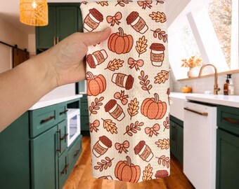 Trump Sucks Pumpkin Spice Latte Waffle Weave Kitchen Towel, Funny Political Dish Towel, Anti Trump Decor, Subtle FDT Tea Towel, Liberal Gift