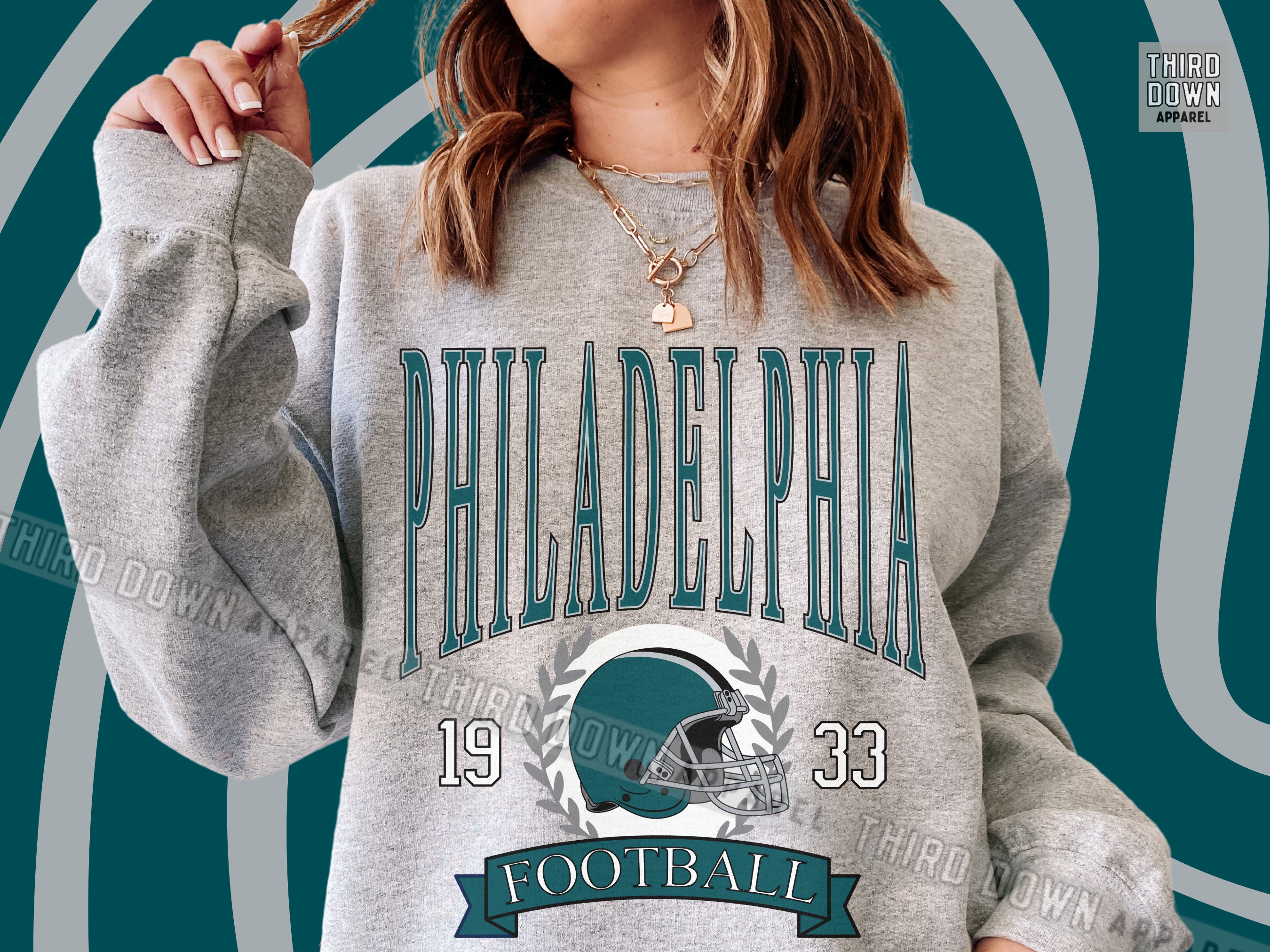 throwback eagles sweater