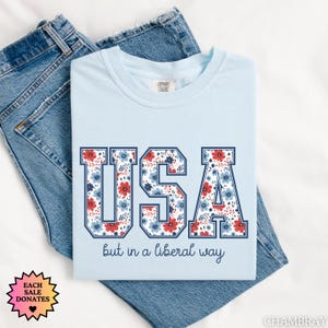 USA But in a Liberal Way T-Shirt, Anti Trump America Shirt, Fourth of July Shirt, Sarcastic Liberal Tee, Political Statement Tee, USA Shirt