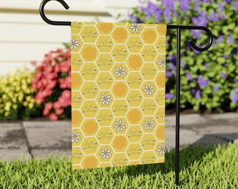 F*ck Trump Honey Bee Garden Flag, Funny Political Yard Flag, Anti Trump Outdoor Decor, Liberal Protest Lawn Flag, Bee Garden Decor