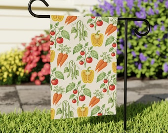 F*ck Trump Watercolor Vegetable Garden Flag, Funny Political Yard Flag, Anti Trump Outdoor Decor, Liberal Protest Lawn Flag, Veggie Garden