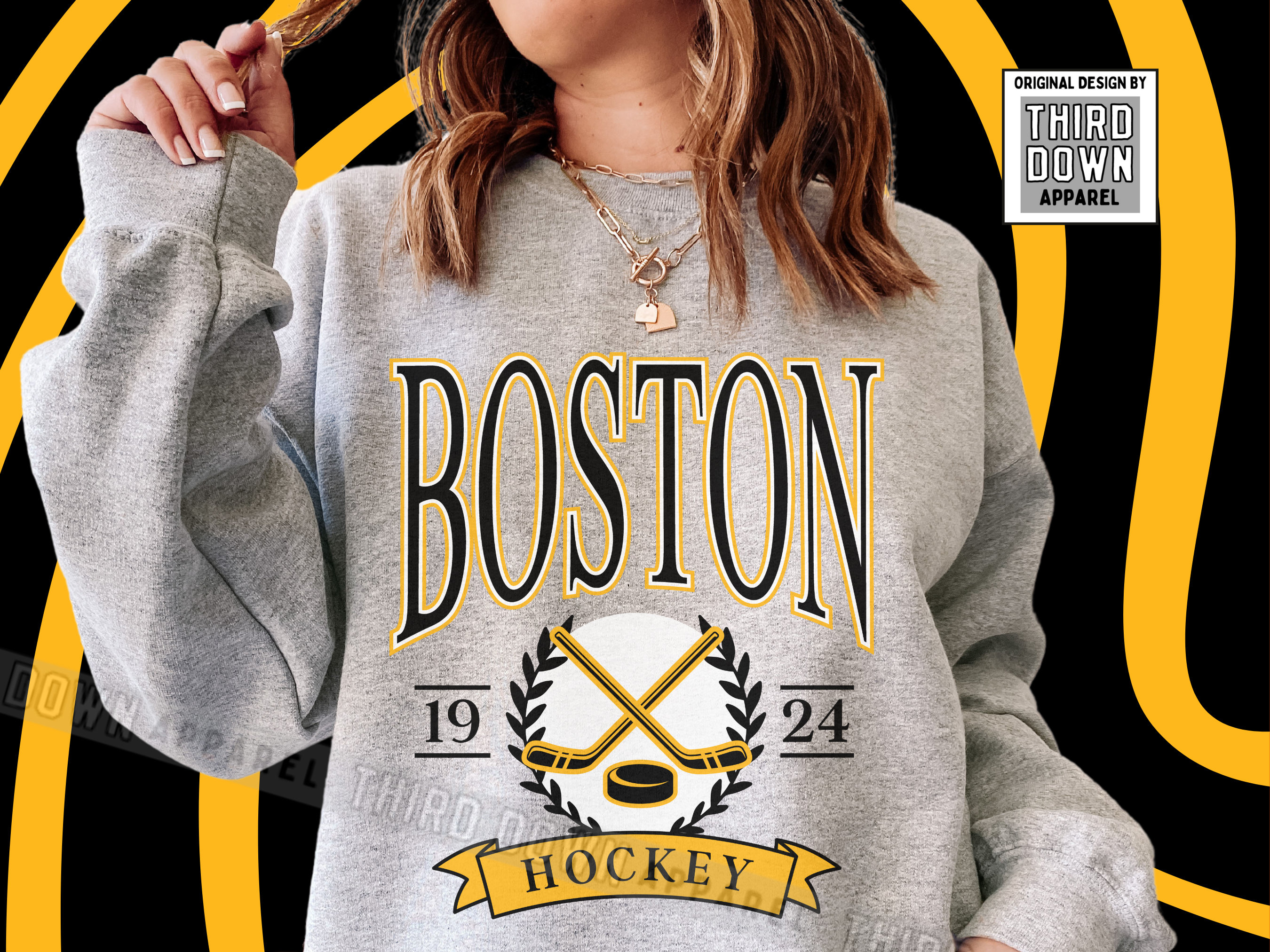 Vintage NHL Boston Bruins Hoodie  Mad Thrifts Vintage Clothing