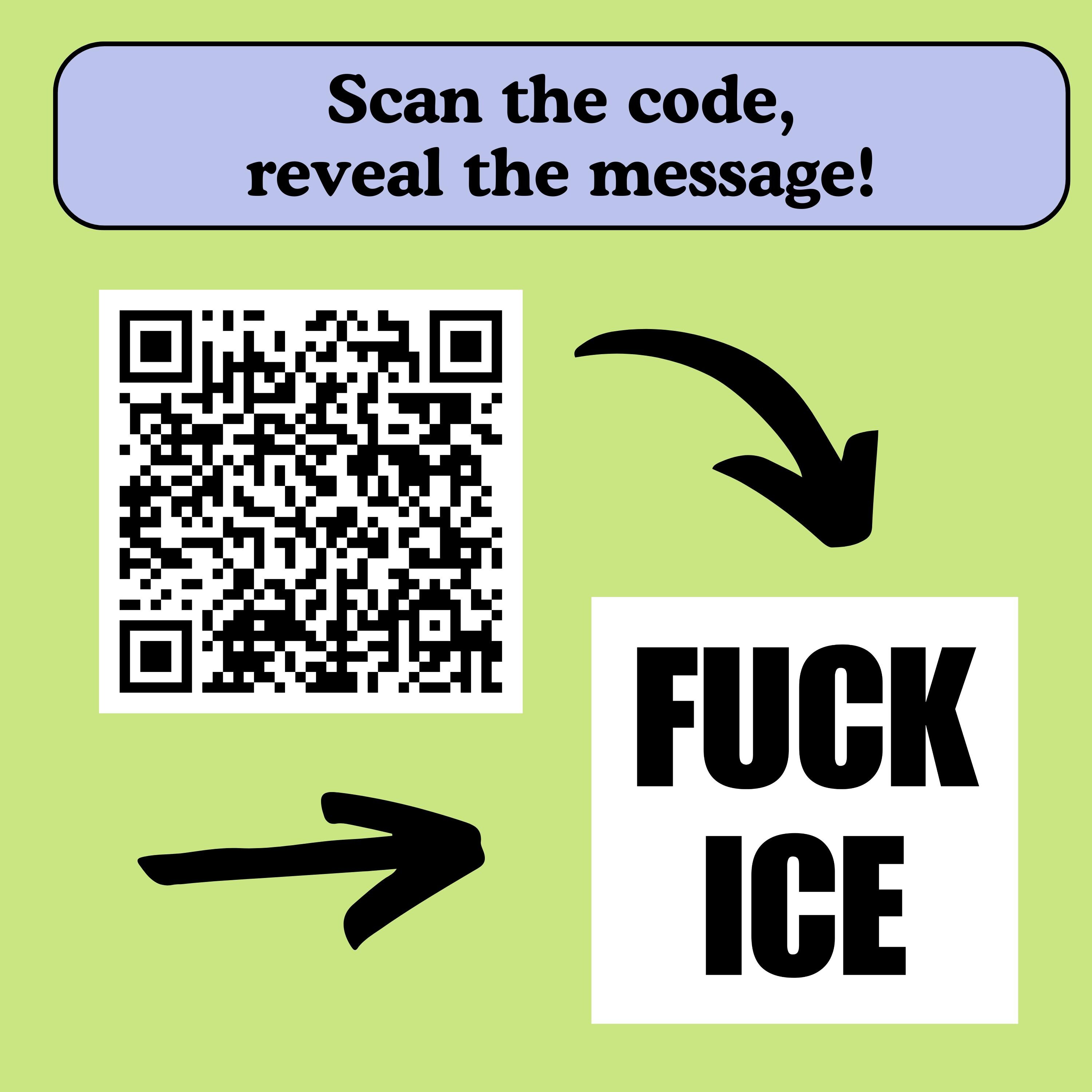 Subtel Qr Code F*ck ICE QR Code Flag, Subtle Anti Trump Garden Flag, FDT Garden Flag ...