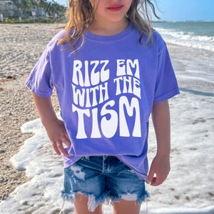 Rizz Em With the Tism Youth Shirt, Comfort Colors, Autism Kids Shirt, Autism Awareness Crewneck, Autistic Friend Gift, Neurodivergent TShirt