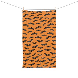 Subtle F*ck Trump Halloween Bats Hand Towel, Spooky Home Decor, FDT Halloween Kitchen Towel, Sarcastic Liberal Host Gift, Fall Autumn Decor