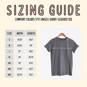 the size guide for a t - shirt with measurements