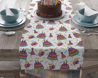 F*ck Trump Happy Birthday Table Runner, Subtle Anti-Trump, Hidden Message Gift, Bday Celebration Decor, Cute Progressive Birthday Decoration