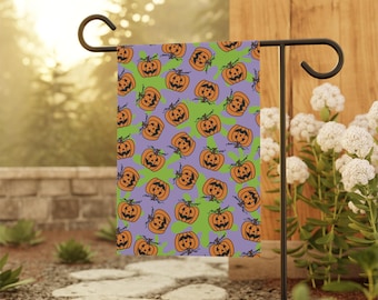 Subtle F*ck Trump Jack-O-Lantern Slime Garden Flag, Fun Liberal Fall Decor, FDT Outdoor Banner, Harvest Home Decoration, Spooky Garden Sign
