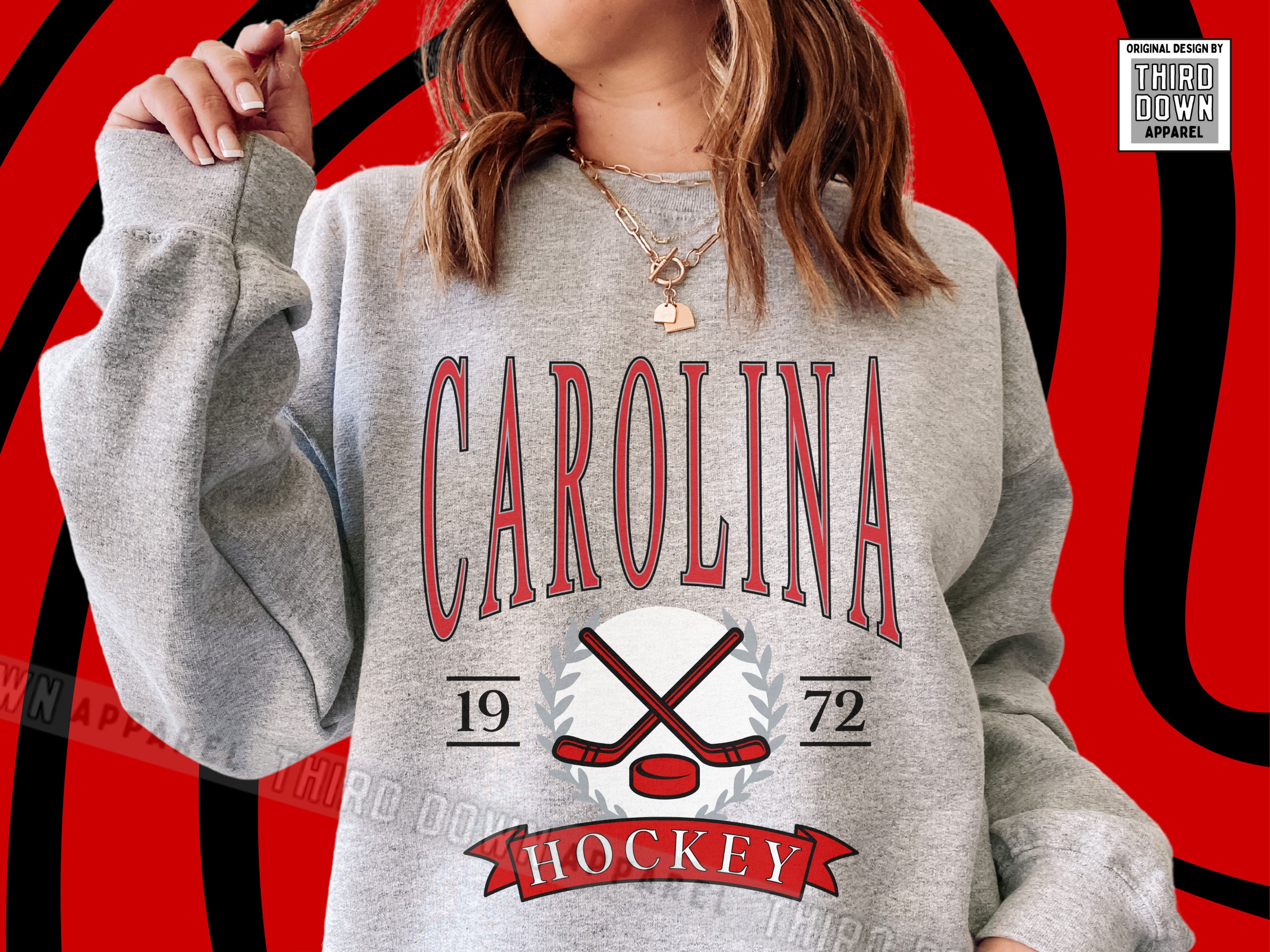 Custom Carolina Hurricanes Unisex With Retro Concepts Sweatshirt