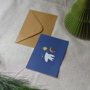 Colomba della pace / biglietto piegato in verticale A6, biglietto di auguri, biglietto di Natale, biglietto con patta, biglietto con uccelli, auguri di capodanno