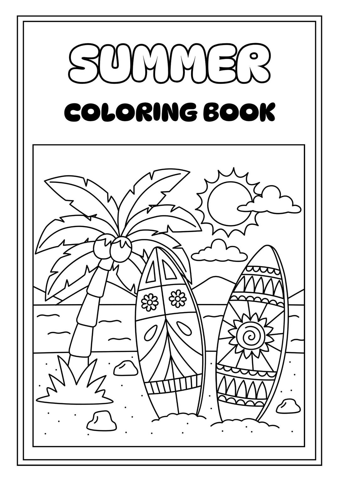 Summer Coloring Book – 20 Fun Printable Pages for Kids | Summer ...