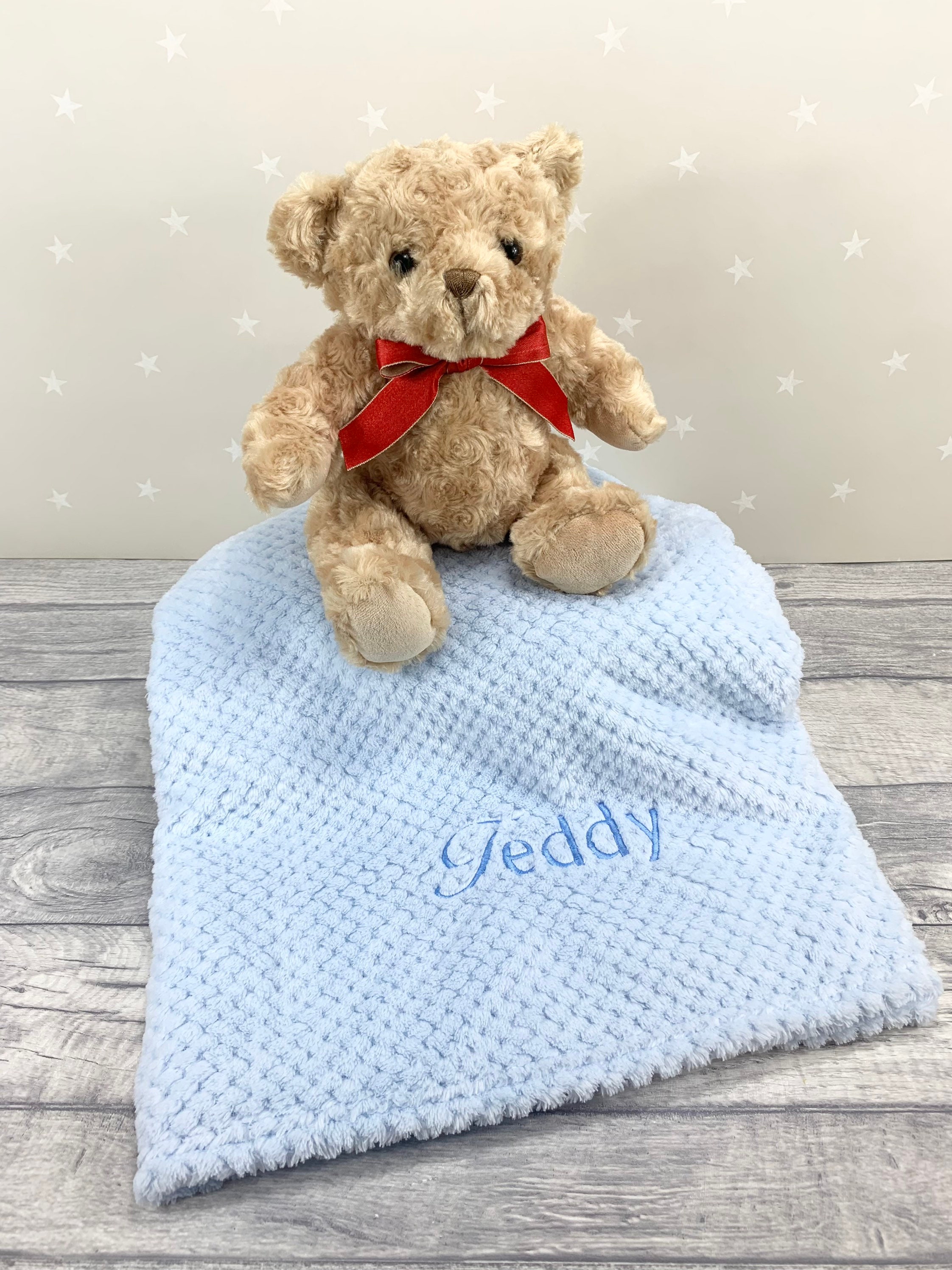 Personalised Baby Blanket Embroidered Name Soft Touch - Etsy UK