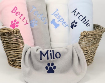 Personalised dog blanket with name, dog bed, puppy blanket, pet blanket for dogs, dog gift